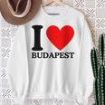 With I Love Budapest Motif Sweatshirt Geschenke für alte Frauen