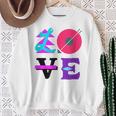 Love Colourful Typography For Creative Individuality Blue Sweatshirt Geschenke für alte Frauen