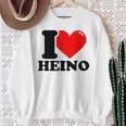 I Love Heino Gray Sweatshirt Geschenke für alte Frauen