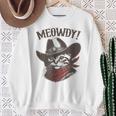 Meowdy Cat Cowboy Cat Country Western Cat Sweatshirt Gifts for Old Women