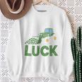 Pushing My Luck Tractor St Patrick Day Toddler Boy Men Sweatshirt Gifts for Old Women