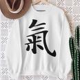 Qi Energy Chi Or Ki Chinese Calligraphy Character Sweatshirt Geschenke für alte Frauen