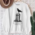 The Raven El Cuervo Poe Usher Lápida Gótico Nevermore Oscuro Camisa de entrenamiento Regalos para ancianas
