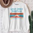 Rétro Great Smoky Mountains Parc National Des Great Smoky Mountains Manche Longue Sweater e Cadeaux pour les femmes âgées