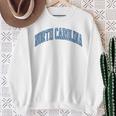 Retro North Carolina Souvenir Simple North Carolina Blue Sweatshirt Gifts for Old Women