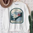 Ski Saalbach Retrointage Style Saalbach Skiing Gray Sweatshirt Geschenke für alte Frauen