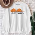 Sleepysaurus Schlaf Schlafanzug Nachthemd Dinosaurier Sweatshirt Geschenke für alte Frauen