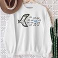 Smilo & Bron With Fish Motif Gray Sweatshirt Geschenke für alte Frauen