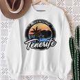 Teneriffa Puerto De La Cruz With Coordinates Gray Sweatshirt Geschenke für alte Frauen