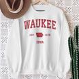 Waukee Iowa Iaintage-Sportdesign Roter Druck Sweatshirt Geschenke für alte Frauen