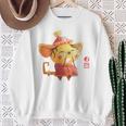 Year Of The Rat Chinese Zodiac Animal Horoscope Red Seal Premium Sweatshirt Gifts for Old Women