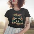 Raccoon Retro Women's T-Shirt - Live Fast, Eat Trash Theme Gifts for Her
