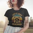 Raccoon Themed Women's T-Shirt | Playful 'Let's Get Trashed' Design Gifts for Her