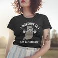 Raccoon Trash Panda Workout Women's T-Shirt – Fun Gym Humor Tee Gifts for Her