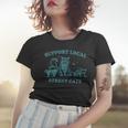 Support Local Wildlife Women's T-Shirt | Vintage Raccoon & Opossum Design Gifts for Her