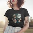 Three Possum Moon Women's T-Shirt – Cursed Meme Design Gifts for Her