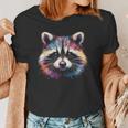 Watercolor Raccoon Women's T-Shirt - Collarless, Modern Polyester