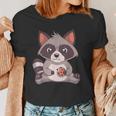Women's T-Shirt - Raccoon With Cookie | Fun Graphic Cozy Fit