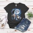 Animal Meme Women's T-Shirt - Moonlit Opossum Raccoon Skunk Design Unique Gifts