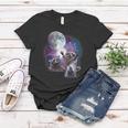 Raccoon Moon Howling Women's T-Shirt | Whimsical Night Design Unique Gifts