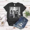Raccoon & Sasquatch Selfie Women's T-Shirt | Fun Animal Design Unique Gifts