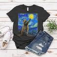 Raccoon Starry Night Women's T-Shirt - Van Gogh Art for Animal Lovers Unique Gifts