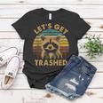 Raccoon Themed Women's T-Shirt | Playful 'Let's Get Trashed' Design Unique Gifts