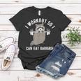 Raccoon Trash Panda Workout Women's T-Shirt – Fun Gym Humor Tee Unique Gifts