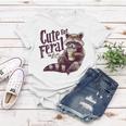 Raccoon Loves Coffee Women's T-Shirt - Cute Vintage Style Unique Gifts