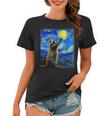 Raccoon Starry Night Women's T-Shirt - Van Gogh Art for Animal Lovers