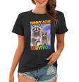 Tummy Ache Survivor Raccoon Women's Small T-Shirt - Quirky Fun
