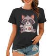 Women's T-Shirt - Raccoon With Cookie | Fun Graphic Cozy Fit
