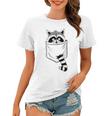 Raccoon Trash Panda Cartoon Women's T-Shirt - Casual Blue Short Sleeve