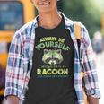 Always Be a Raccoon Youth T-Shirt - Bold Graphic Design
