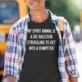 Fat Raccoon Graphic Youth T-Shirt - Fun & Sarcastic Joke Tee