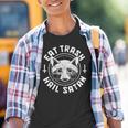 Gothic Raccoon Graphic Youth T-Shirt - Edgy Design