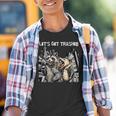 Let's Get Trashed Youth T-Shirt - Fun Raccoon & Opossum Beer Theme