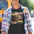 Life Is Soup Youth T-Shirt - Quirky Raccoon Meme Fun