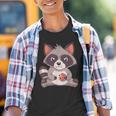 Raccoon Graphic T-Shirt | Quirky Cookie Lover Design | Adult & Youth Sizes