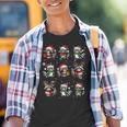 Raccoon Lover Christmas Lights Pajama Graphic Youth T-Shirt