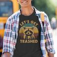 Raccoon Lovers Adorable Animal Let's Get Trashed Small Graphic Youth T-Shirt