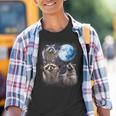 Raccoon Moonlight Howl Youth T-Shirt | Whimsical Graphic Tee