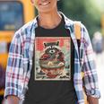 Raccoon Ramen Anime Youth T-Shirt - Quirky Japanese Design