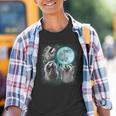 Raccoon Youth T-Shirt | Whimsical Moonlit Howling Design