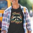 Retro Raccoon Youth T-Shirt - Live Fast Eat Trash Graphic