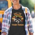 Save The Trash Pandas Raccoon Shirt Raccoon Animal T-Shirt Graphic Youth T-Shirt
