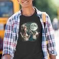Three Possum Moon Youth T-Shirt | Unique Meme Gift Tee