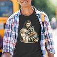 Vintage Youth T-Shirt - Jesus Hugging Raccoon Graphic for Raccoon Lovers