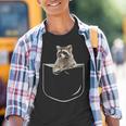 Youth Graphic Tee - Raccoon Pocket Print | Fun Animal Shirt