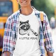 A Little Feral Raccoon Youth T-Shirt | Moonlit Wild Raccoon Design